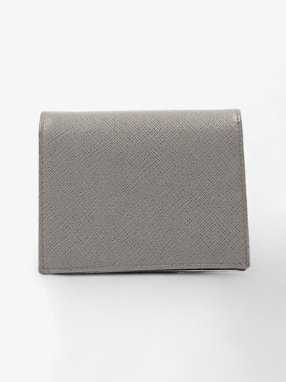 Prada Wallet Grey Saffiano Leather