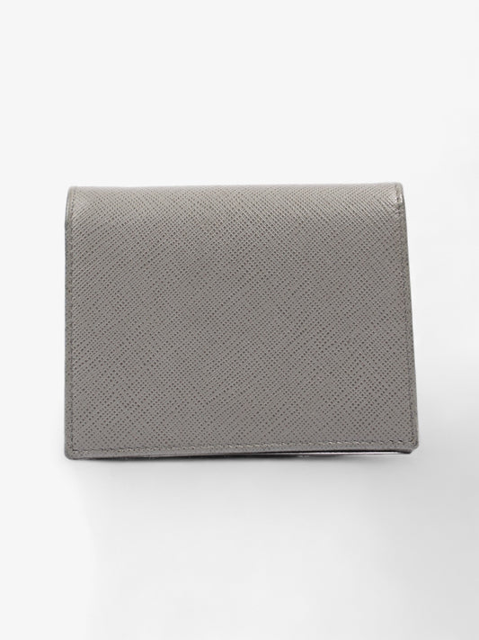 Prada Wallet Grey Saffiano Leather