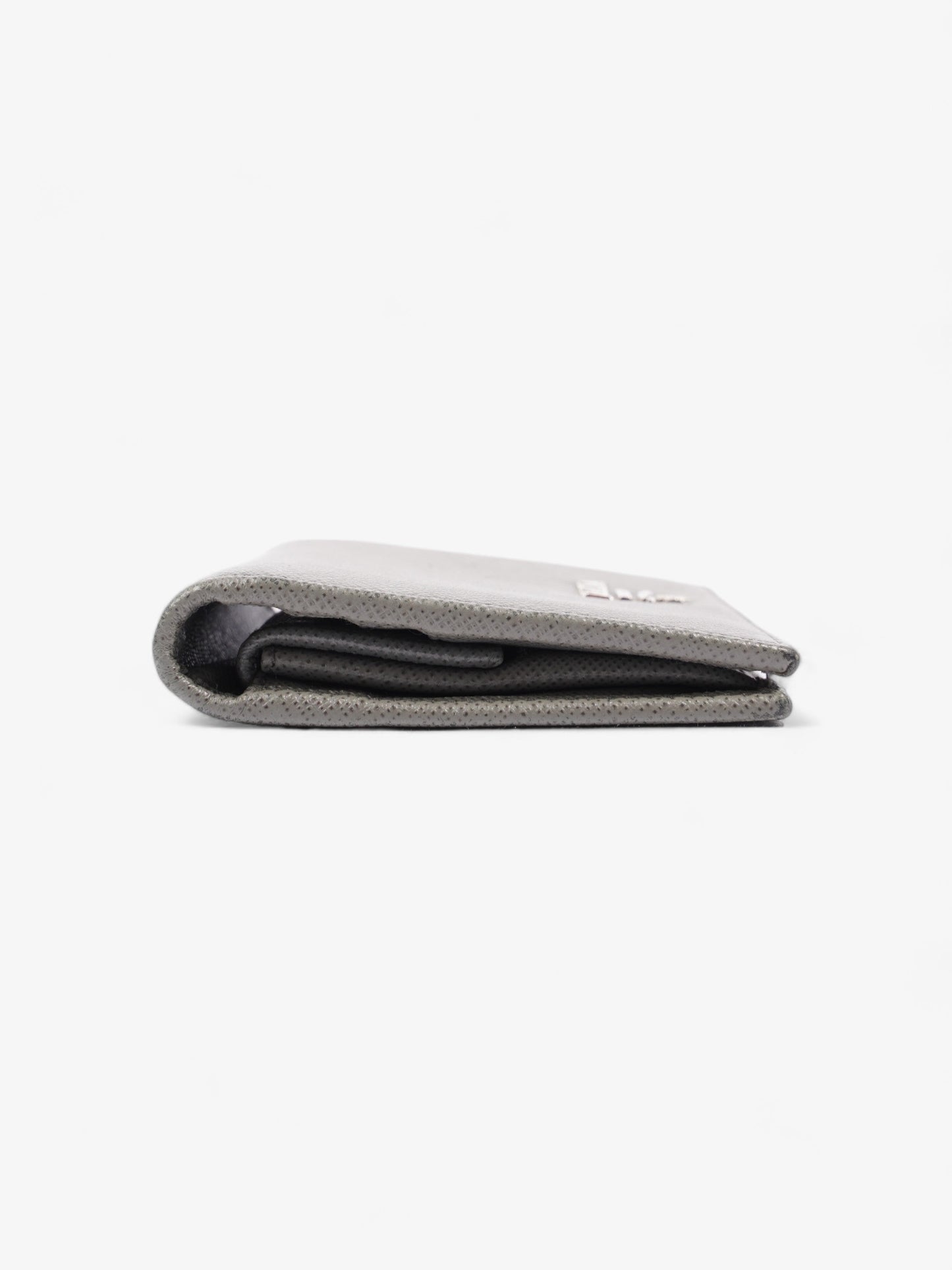 Prada Wallet Grey Saffiano Leather