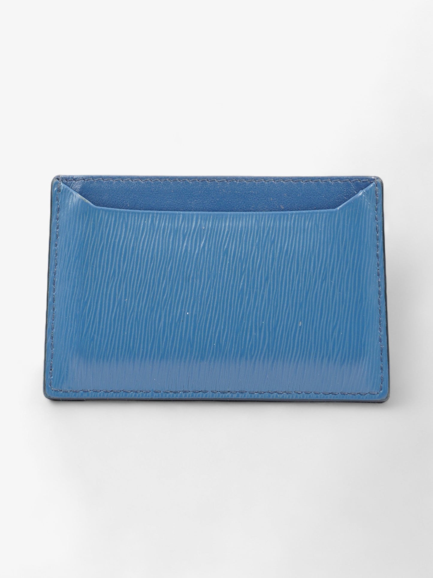 Prada Card Case Blue Epi Leather