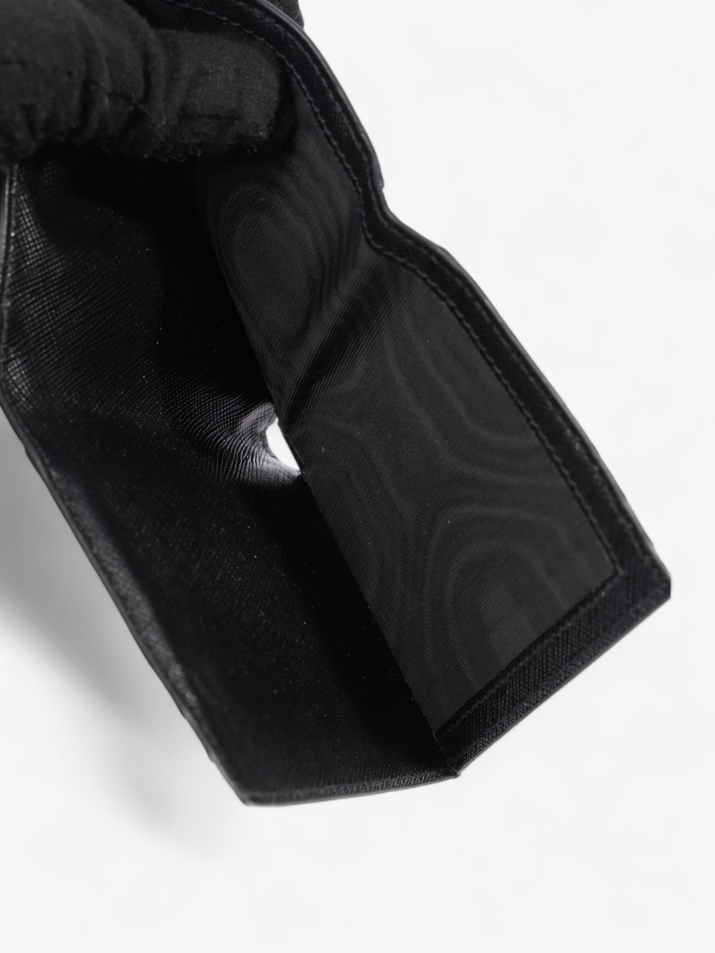 Prada Compact Wallet Grey Saffiano Leather