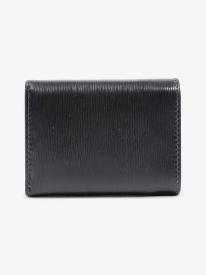 Prada Compact Wallet Black Epi Leather