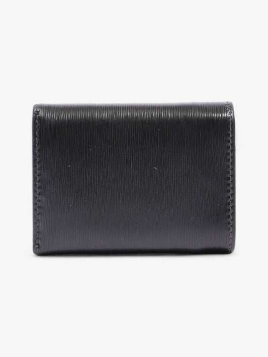 Prada Compact Wallet Black Epi Leather