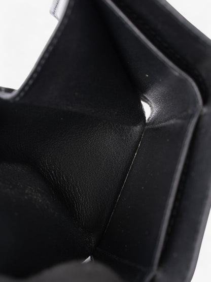Prada Compact Wallet Black Epi Leather