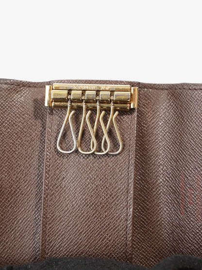 Louis Vuitton 4 Key Holder Damier Ebene Coated Canvas