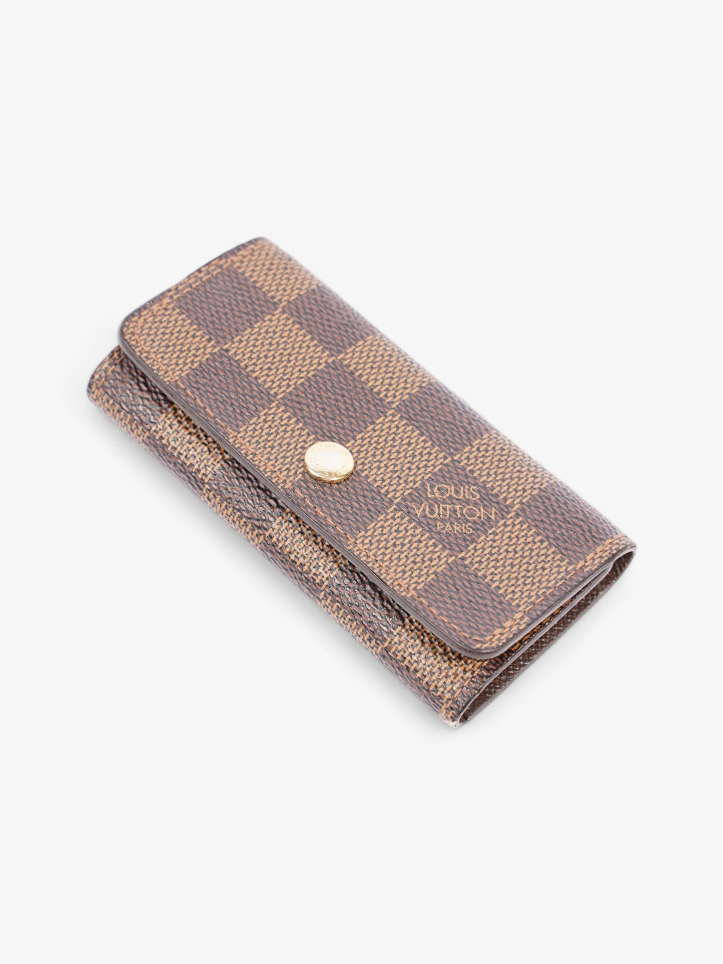 Louis Vuitton 4 Key Holder Damier Ebene Coated Canvas