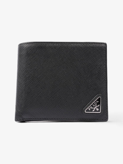 Prada Bi-Fold Wallet Black Saffiano Leather