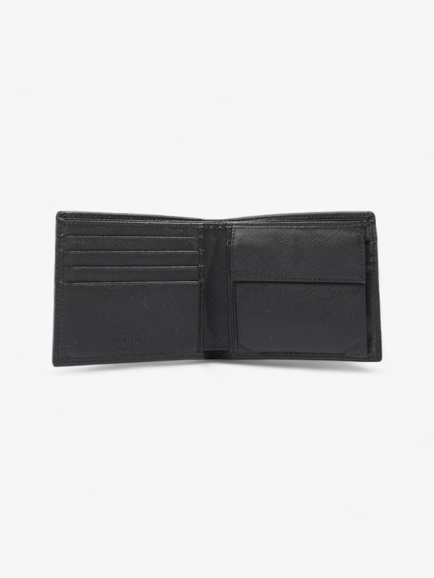 Prada Bi-Fold Wallet Black Saffiano Leather