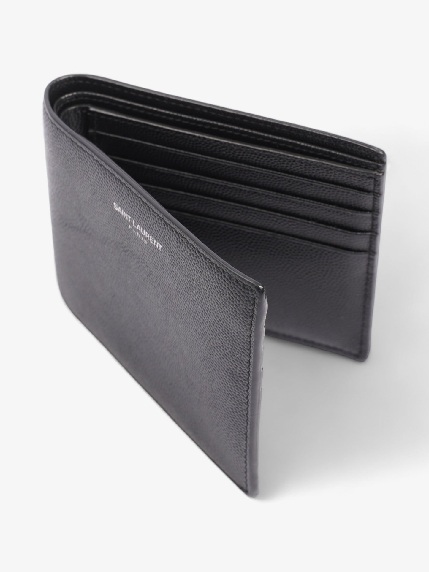 Saint Laurent Bi Fold Wallet Black Leather
