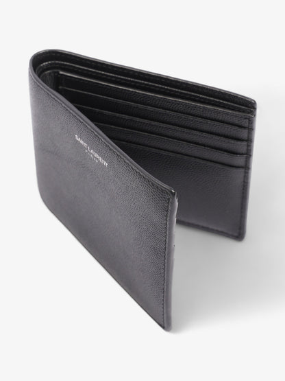 Saint Laurent Bi Fold Wallet Black Leather