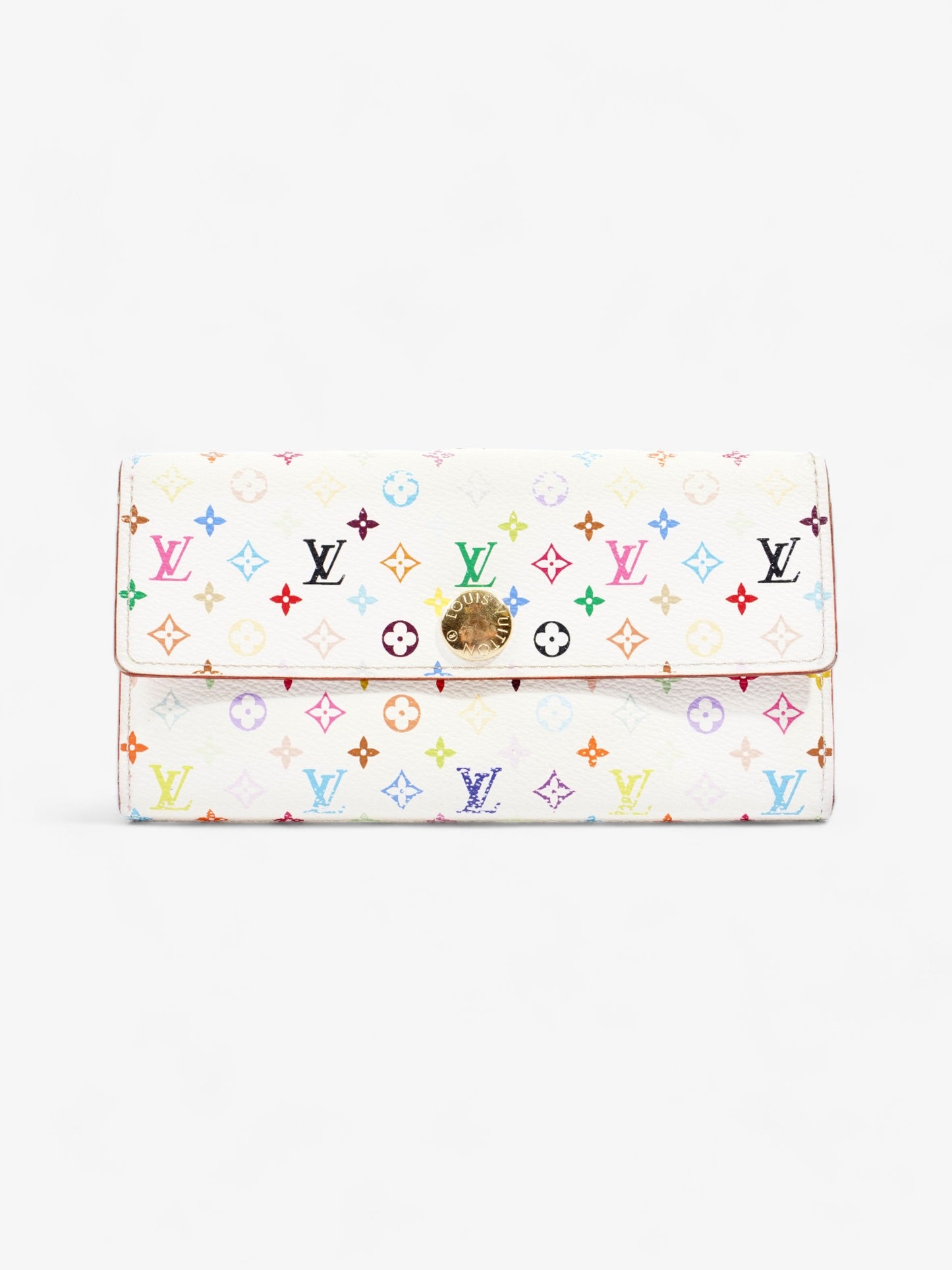 Louis Vuitton Sarah Wallet White / Multicolour Coated Canvas