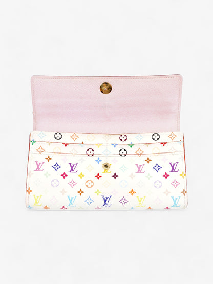 Louis Vuitton Sarah Wallet White / Multicolour Coated Canvas