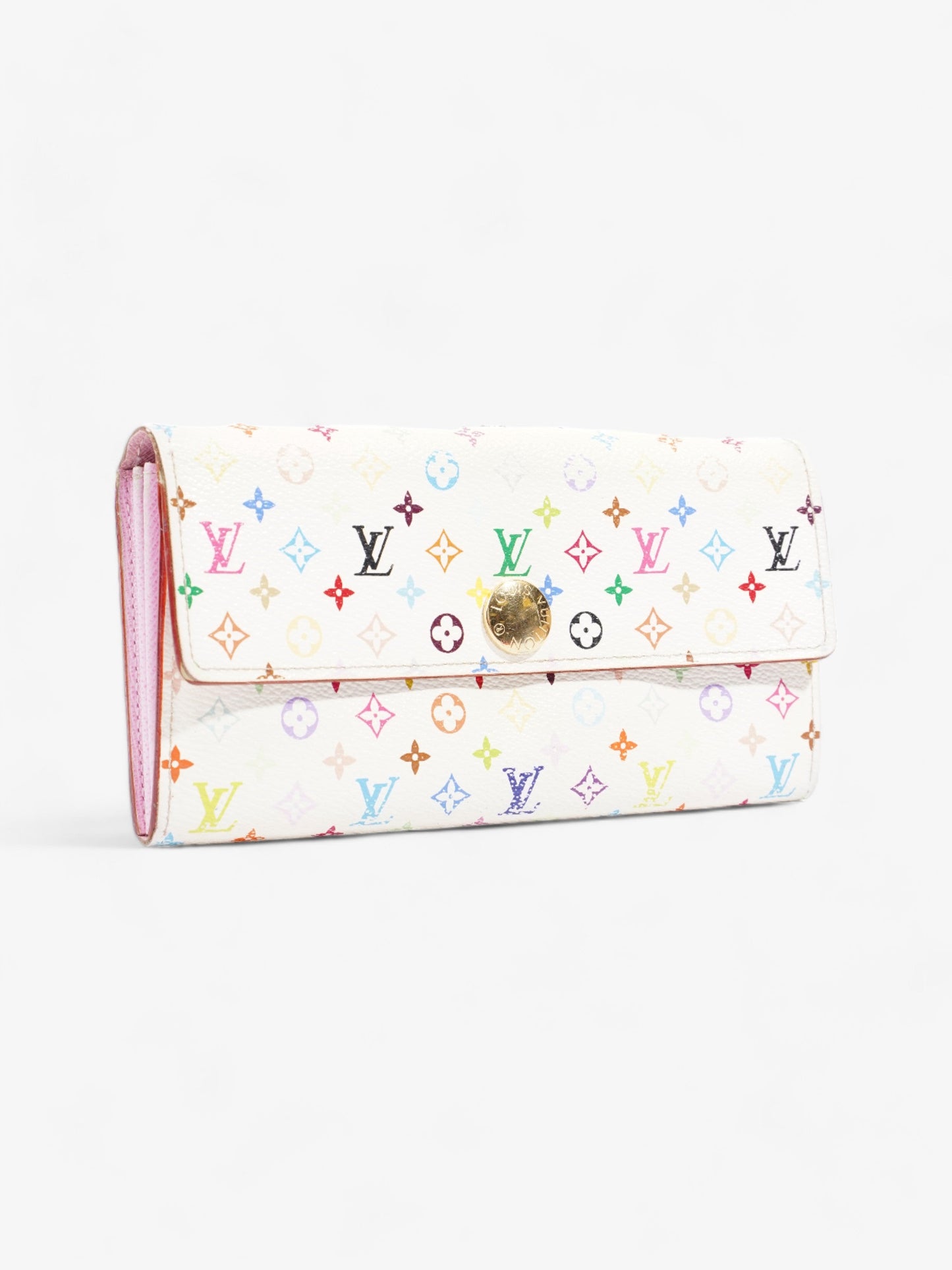 Louis Vuitton Sarah Wallet White / Multicolour Coated Canvas