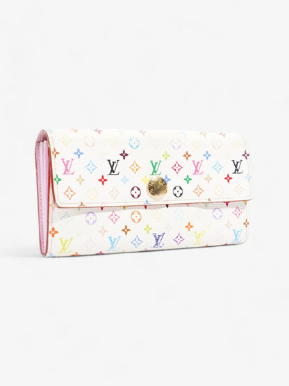 Louis Vuitton Sarah Wallet White / Multicolour Coated Canvas