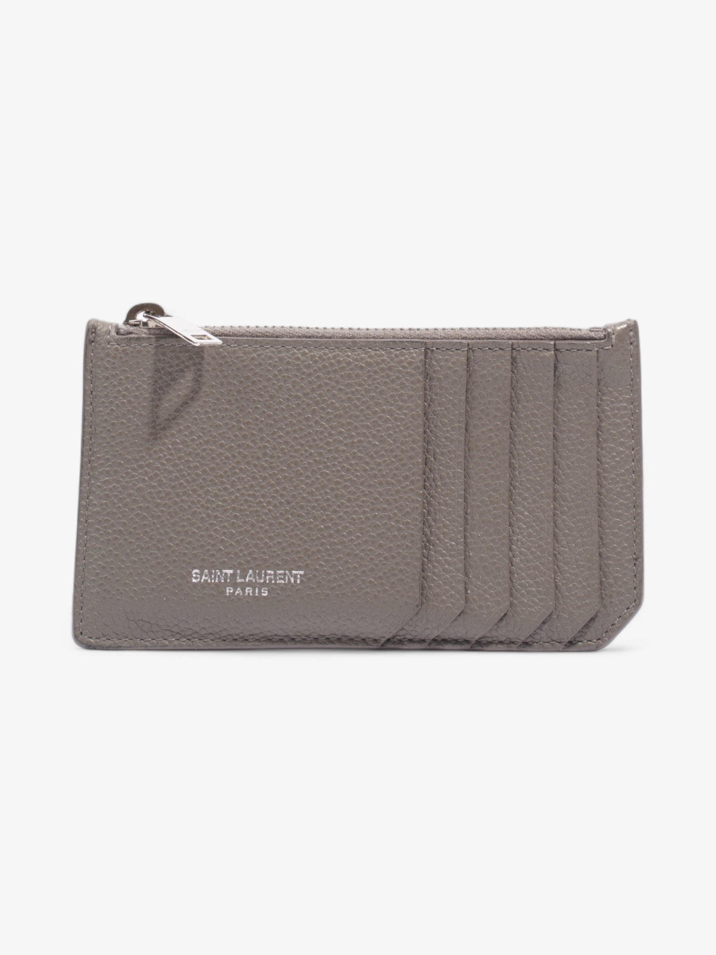 Saint Laurent Coin Purse Grey Leather