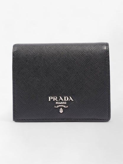 Prada Small Wallet Black Saffiano Leather