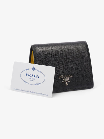 Prada Small Wallet Black Saffiano Leather
