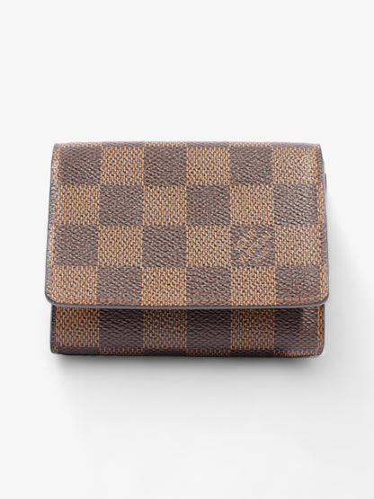 Louis Vuitton Card Case Damier Ebene Coated Canvas