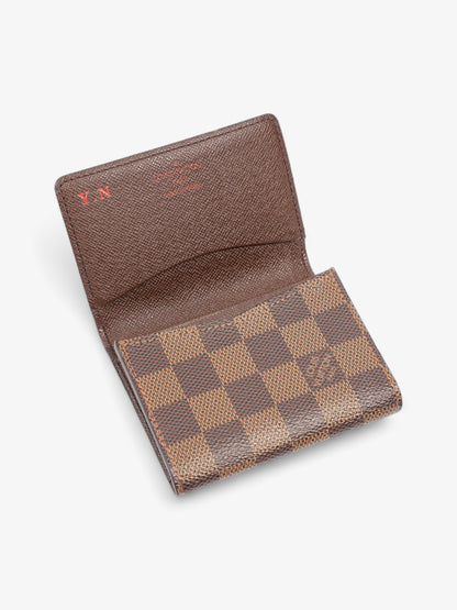Louis Vuitton Card Case Damier Ebene Coated Canvas