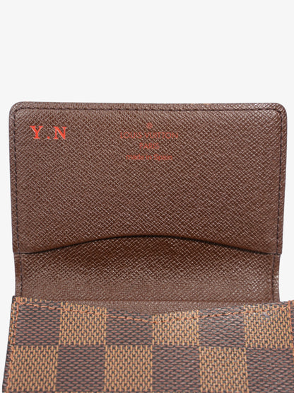 Louis Vuitton Card Case Damier Ebene Coated Canvas