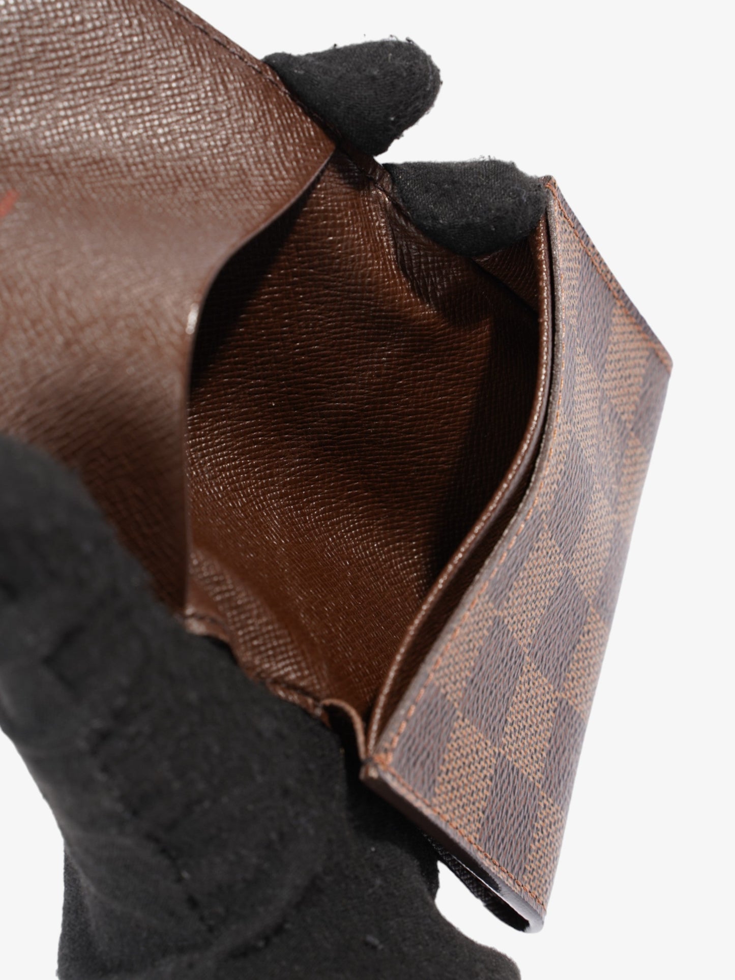 Louis Vuitton Card Case Damier Ebene Coated Canvas