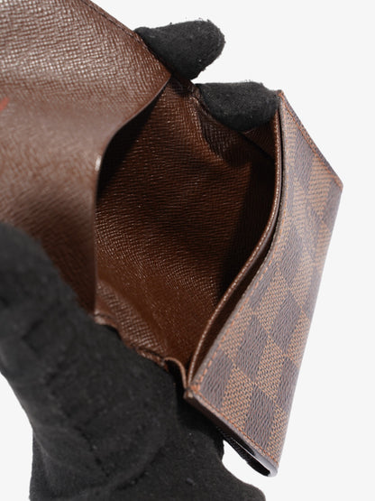 Louis Vuitton Card Case Damier Ebene Coated Canvas