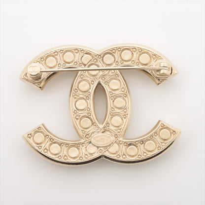 Chanel Coco Logo Rhinestone Gold Earrings Costume Jewellery