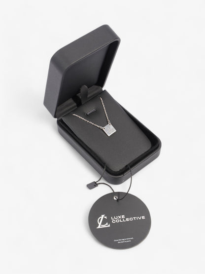 Gucci Logo Plate Necklace Silver Silver Sterling