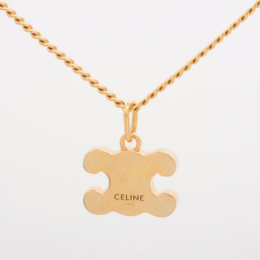 Celine Triomphe Logo Gold Rhinestone Necklace Costume Jewellery