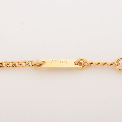 Celine Triomphe Logo Gold Rhinestone Necklace Costume Jewellery