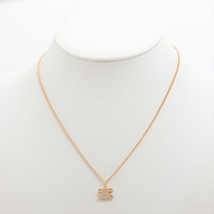 Celine Triomphe Logo Gold Rhinestone Necklace Costume Jewellery