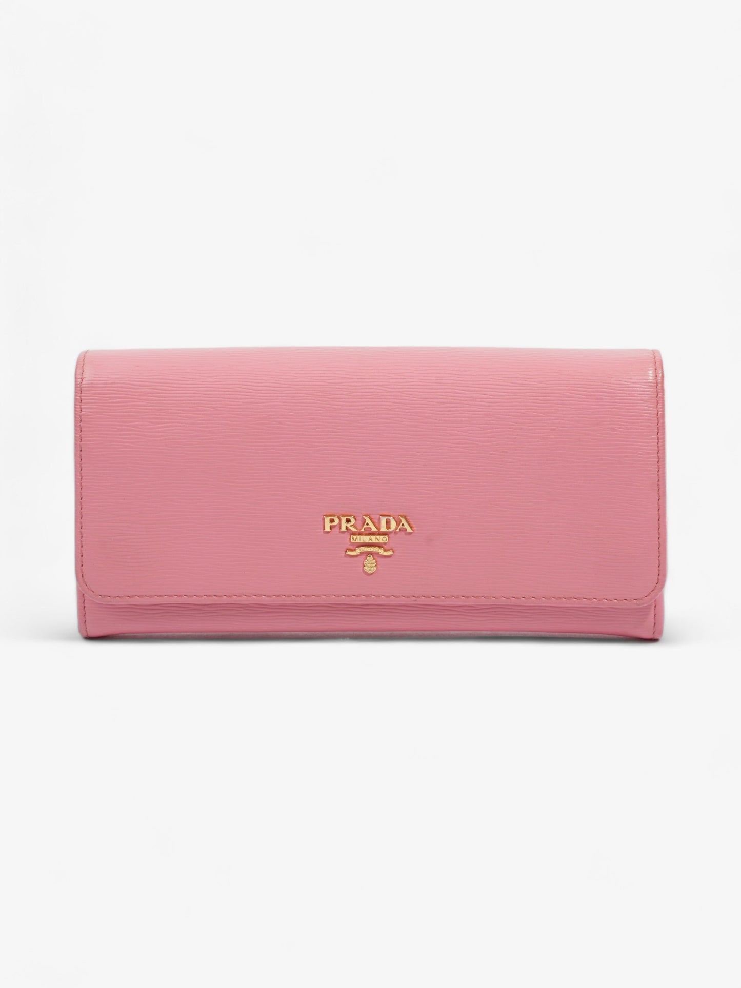 Prada Long Wallet Pink Leather