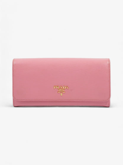 Prada Long Wallet Pink Leather