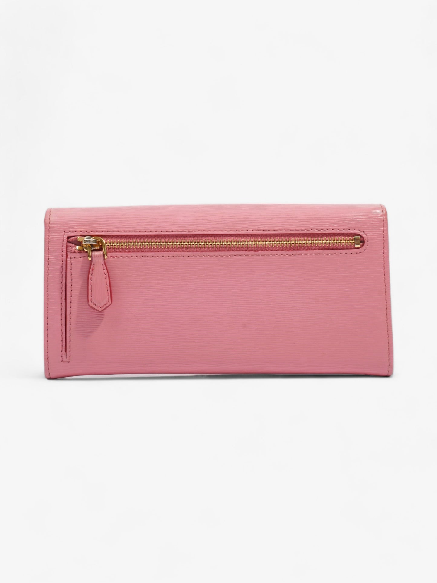 Prada Long Wallet Pink Leather