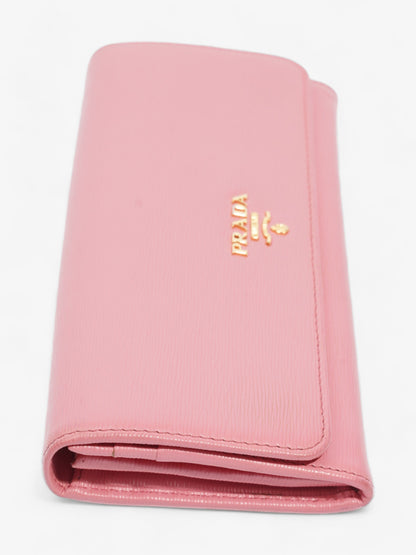 Prada Long Wallet Pink Leather