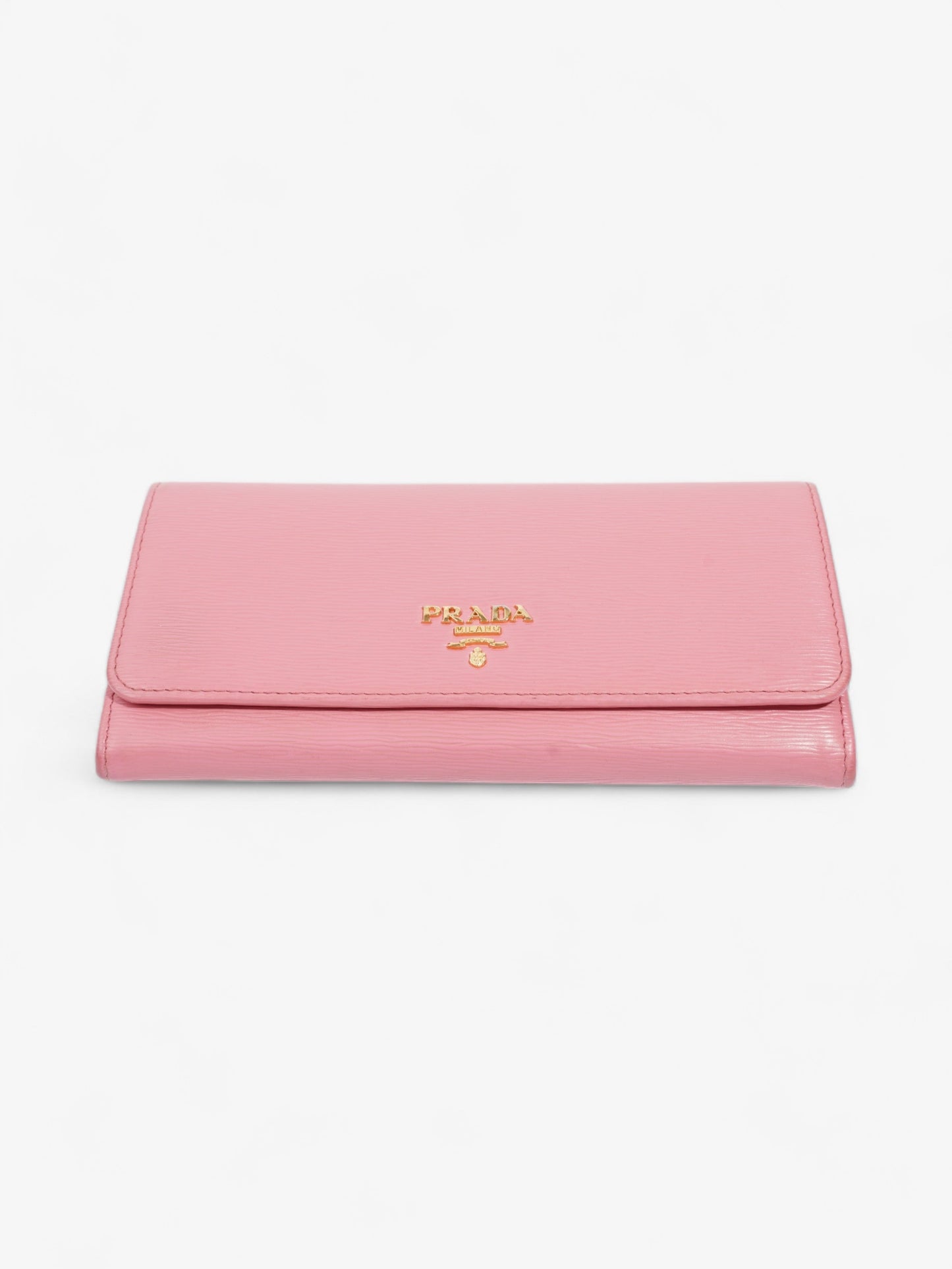 Prada Long Wallet Pink Leather
