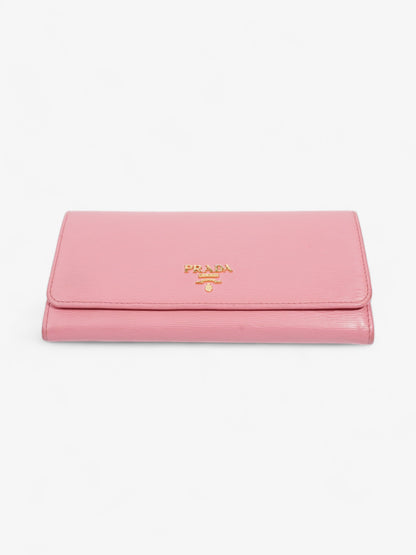 Prada Long Wallet Pink Leather