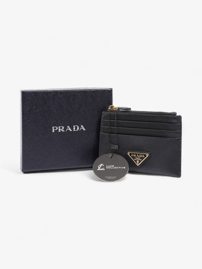 Prada Triangle Wallet Black Saffiano Leather