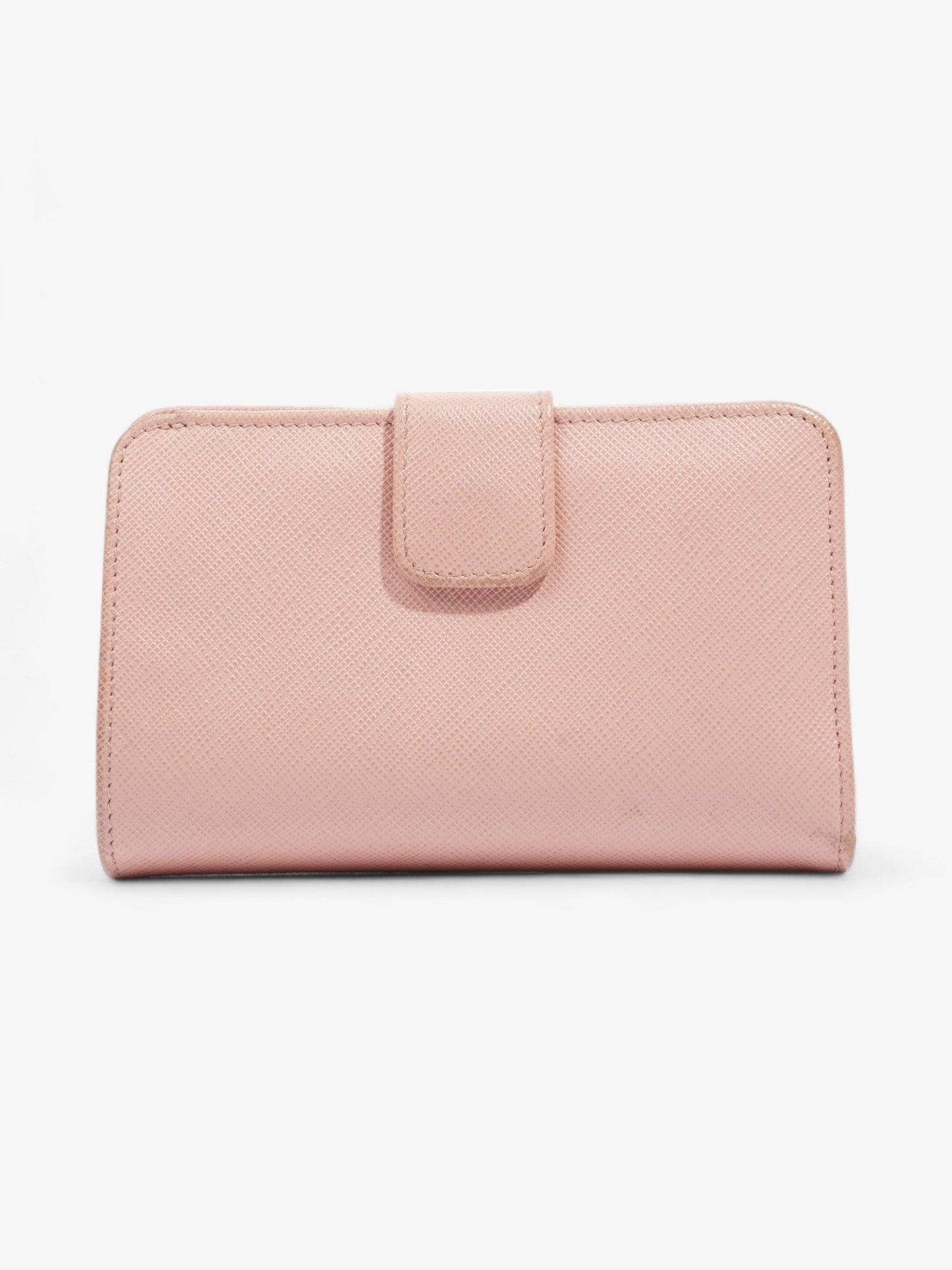 Prada Compact Wallet Pink Saffiano Leather