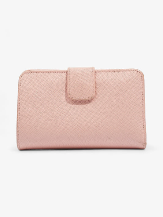Prada Compact Wallet Pink Saffiano Leather