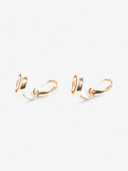 Christian Dior CD Clip On Earrings Gold Base Metal