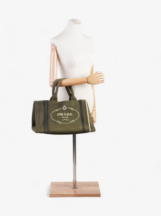 Prada Canapa Green Canvas