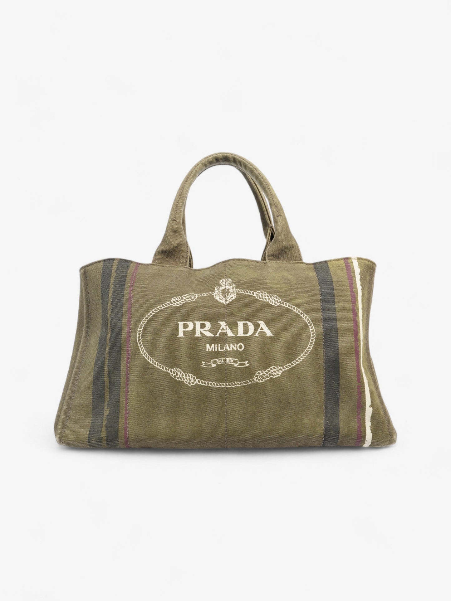 Prada Canapa Green Canvas