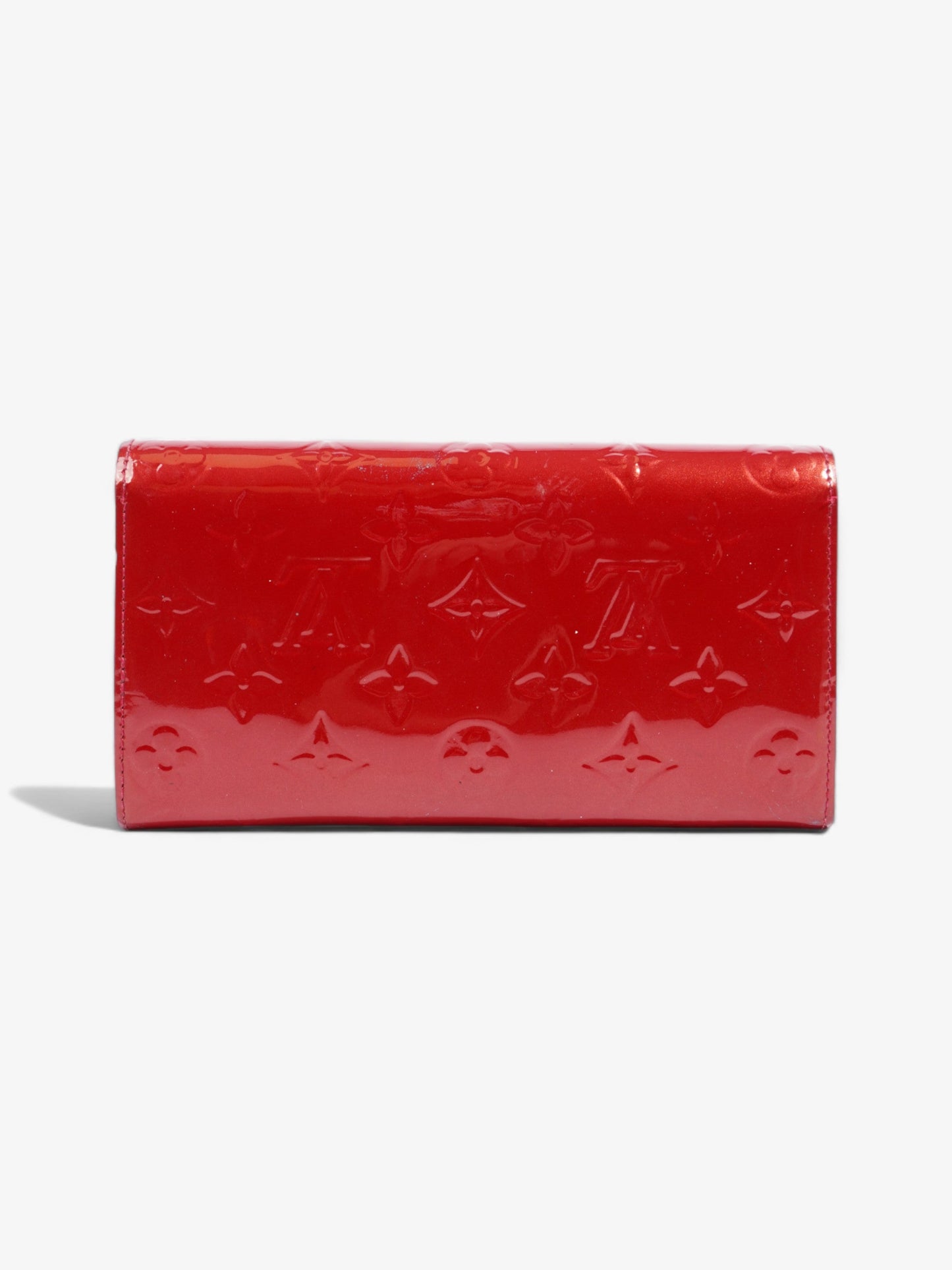 Louis Vuitton Sarah Wallet Red Vernis Leather