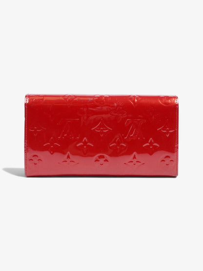 Louis Vuitton Sarah Wallet Red Vernis Leather