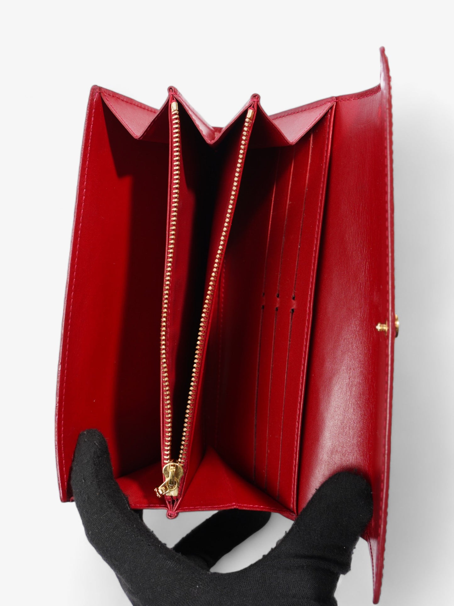 Louis Vuitton Sarah Wallet Red Vernis Leather