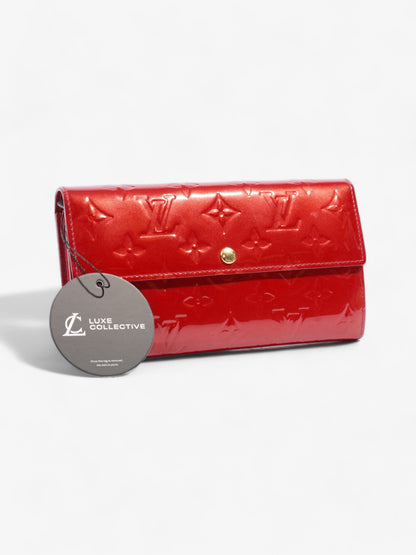 Louis Vuitton Sarah Wallet Red Vernis Leather