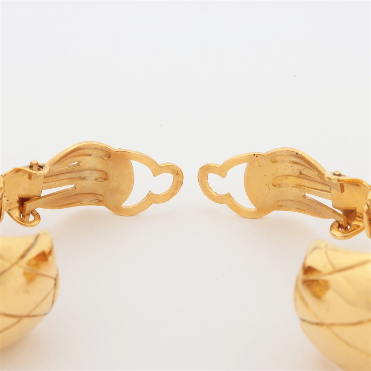 Chanel Coco Gold Clip On Earrings Costume Jewellery