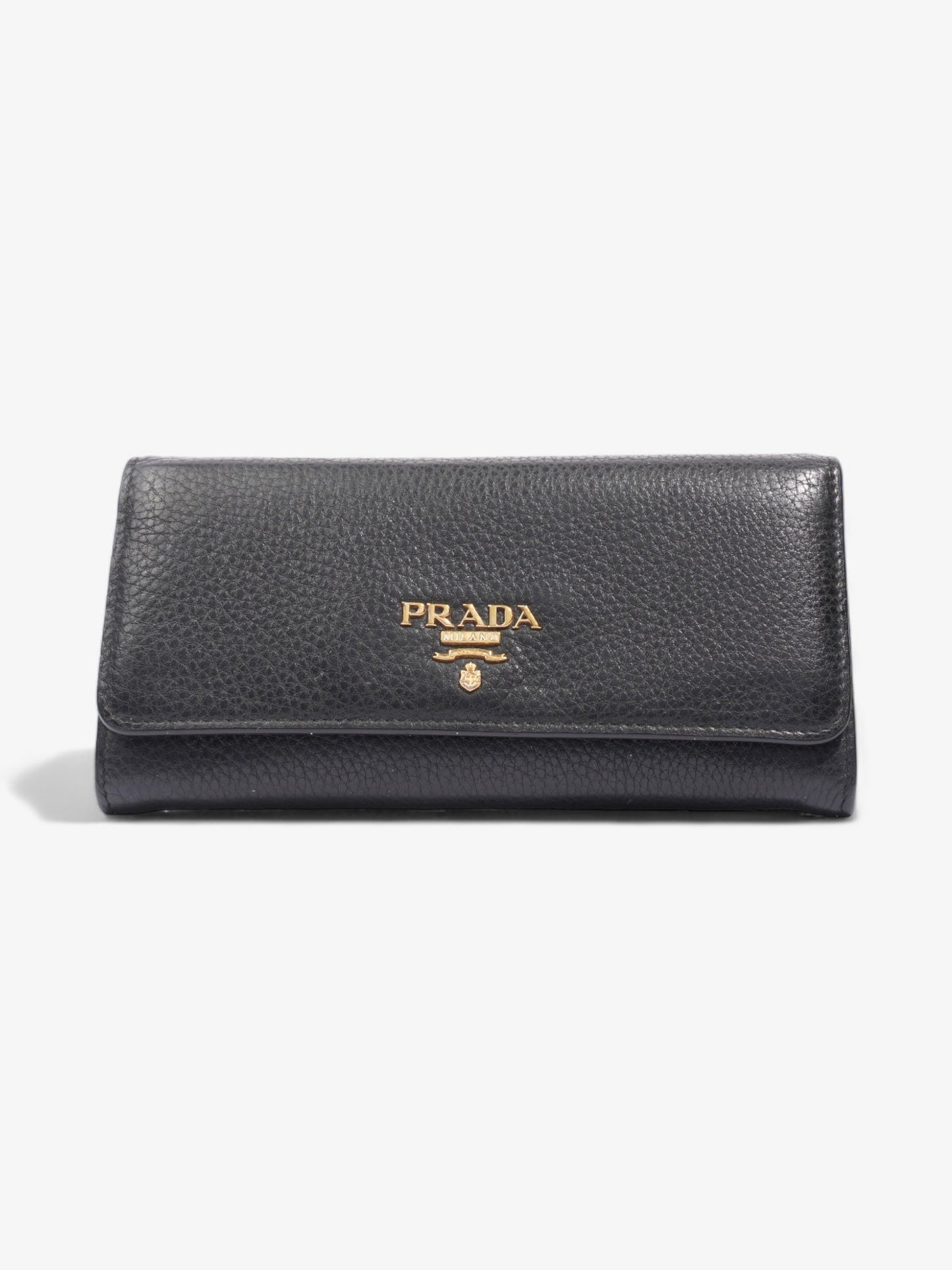 Prada Long Wallet Black Saffiano Leather