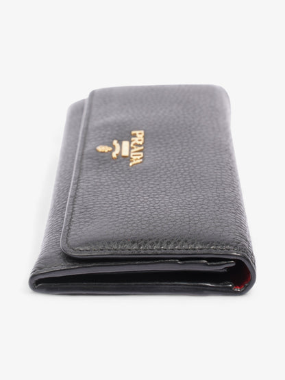Prada Long Wallet Black Saffiano Leather